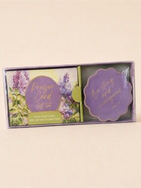 CrownJewelz Prayer Card Gift Set Trinket Dish 20 Scripture Cards